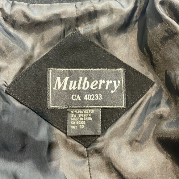 Mulberry Blazer Black Faux Suede Size 12 - Picture 5 of 10